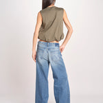 t-shirt s/m con elastico fondo VILLENA 026TS567JE MILITARE woc 