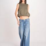 t-shirt s/m con elastico fondo VILLENA 026TS567JE MILITARE woc 