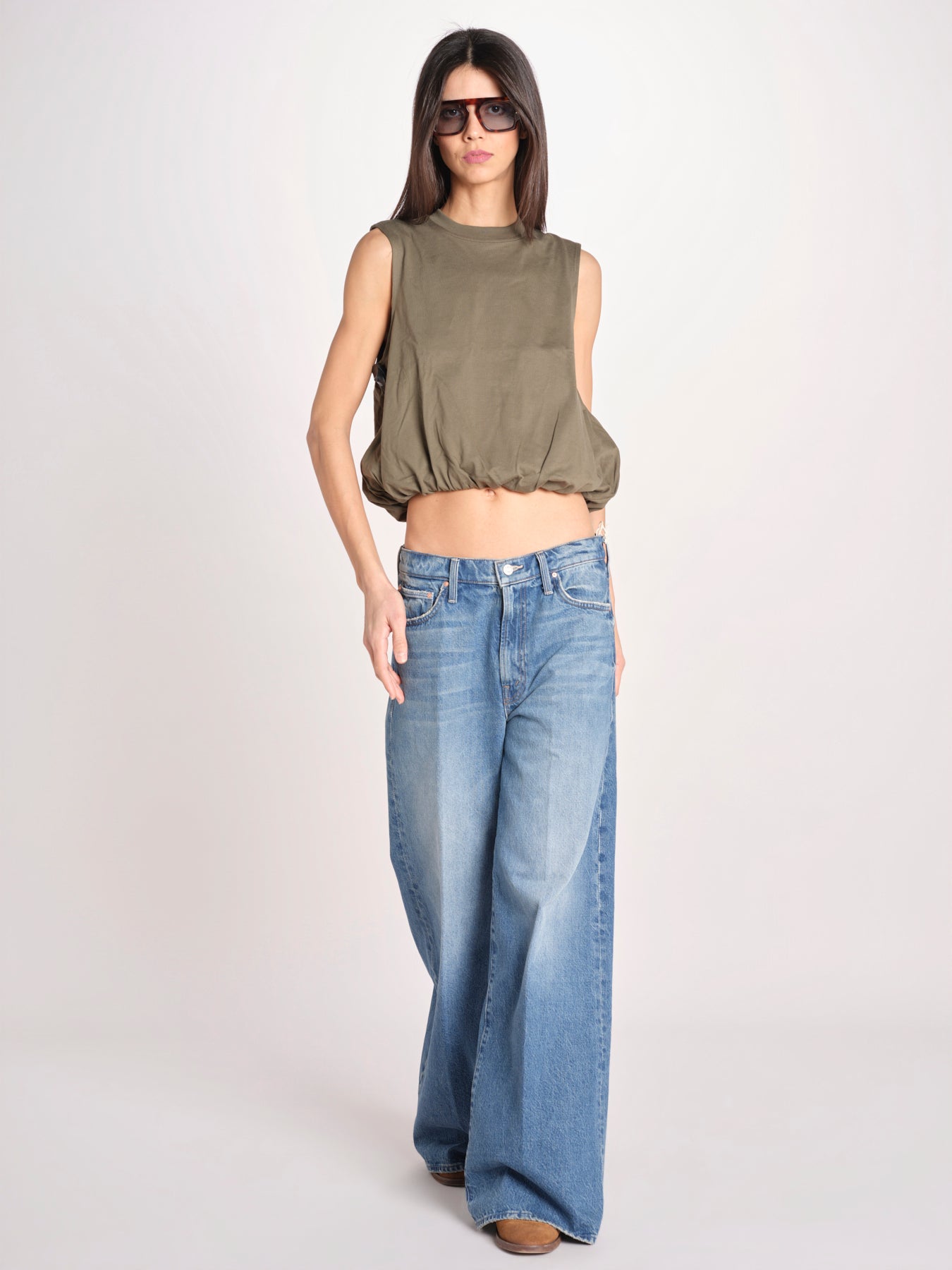 t-shirt s/m con elastico fondo VILLENA 026TS567JE MILITARE woc 