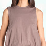 t-shirt s/m con elastico fondo VILLENA 026TS567JE MORO woc 