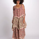 abito lungo a balze con fiori 3VSD IV3 IV3 yvonne s. 