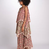 abito lungo a balze con fiori 3VSD IV3 IV3 yvonne s. 