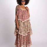 abito lungo a balze con fiori 3VSD IV3 IV3 yvonne s. 