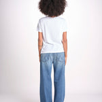 t-shirt girocollo con ali strass JWTS01669 BLANC 101 zadig & voltaire 