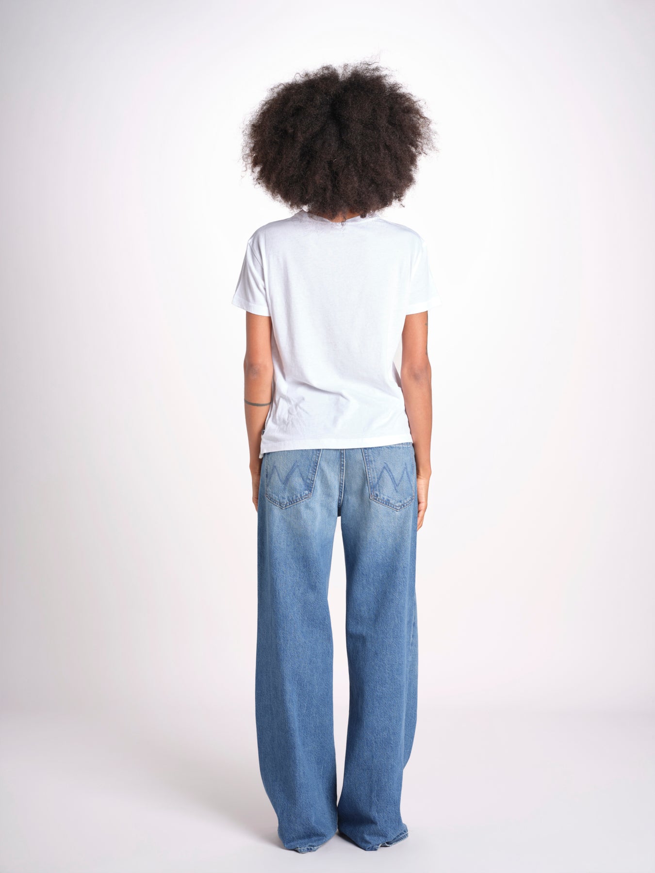 t-shirt girocollo con ali strass JWTS01669 BLANC 101 zadig & voltaire 
