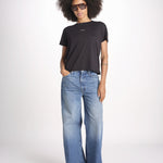 t-shirt girocollo con ali strass JWTS01669 NOIR 001 zadig & voltaire 