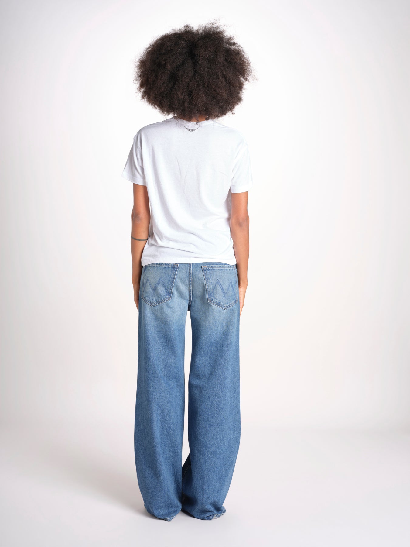 t-shirt collo V con ali strass JWTS02726 WHITE 107 zadig & voltaire 