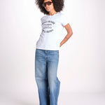t-shirt con scritta JWTS02769 WHITE 107 zadig & voltaire 