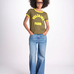 t-shirt con bordi a contrasto JWTS02851 TILLEUL 324 zadig & voltaire 