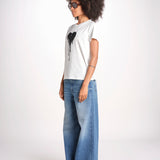 t-shirt manica corta con cuore nero JWTS02858 JUDO 103 zadig & voltaire 