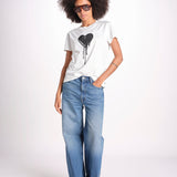 t-shirt manica corta con cuore nero JWTS02858 JUDO 103 zadig & voltaire 