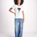t-shirt manica corta con cuore nero JWTS02858 JUDO 103 zadig & voltaire 