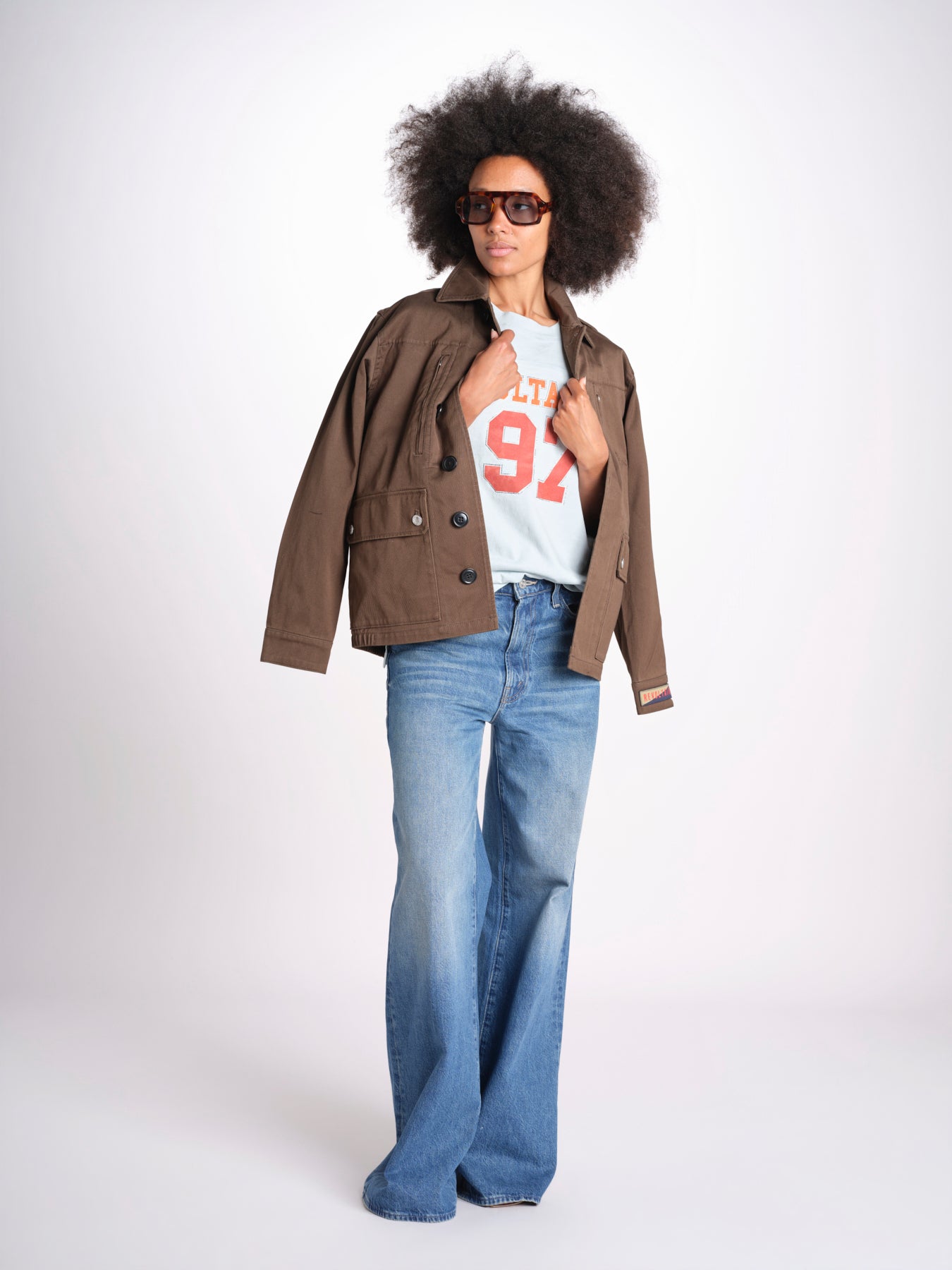 t-shirt 97 over JWTS02865 BABY BLUE zadig & voltaire 