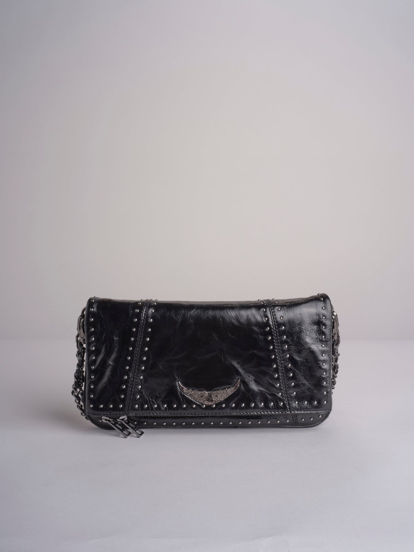 borsa tracolla con borchie LWBA04243 BLACK 011 zadig & voltaire 