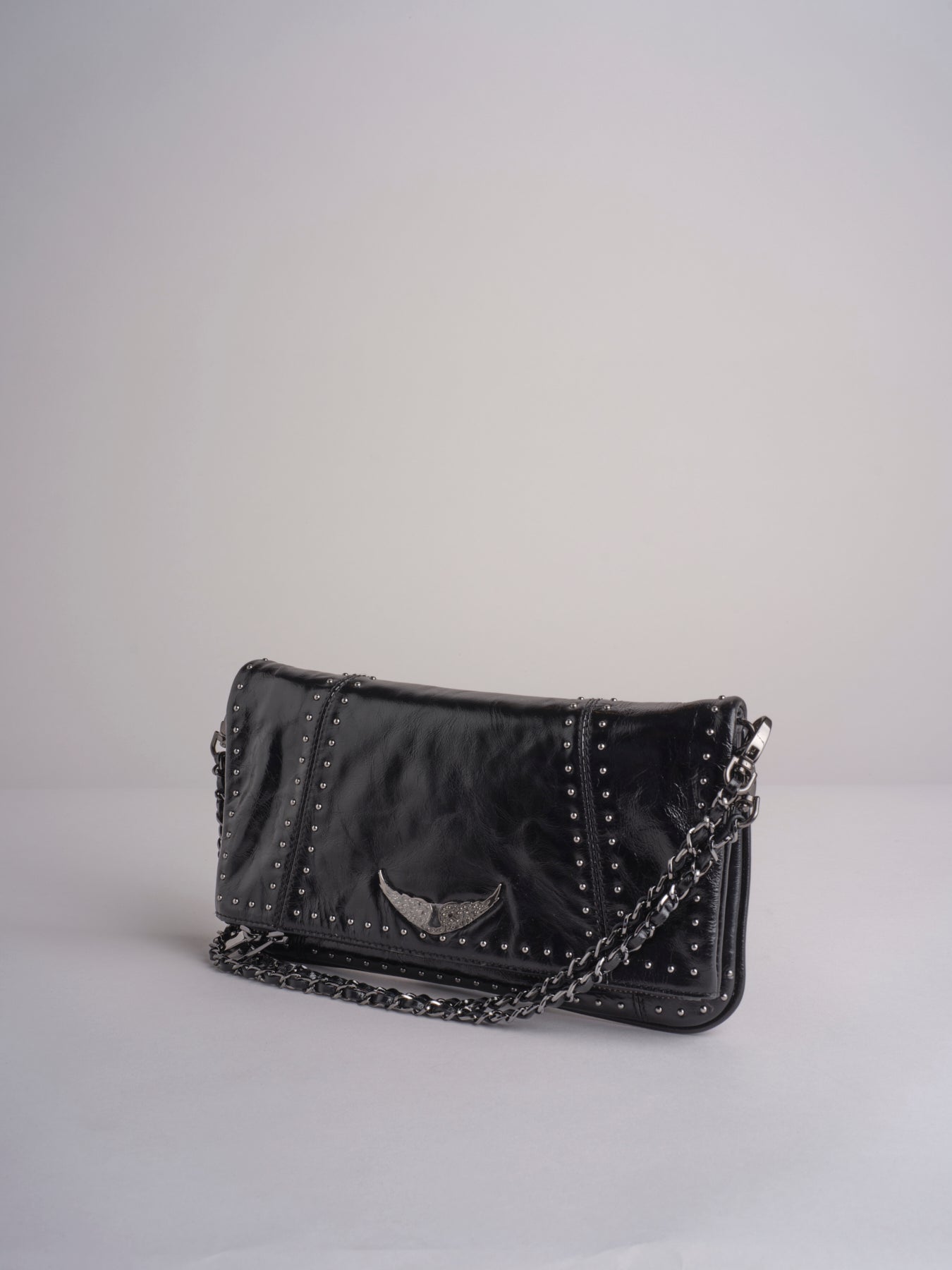 borsa tracolla con borchie LWBA04243 BLACK 011 zadig & voltaire 