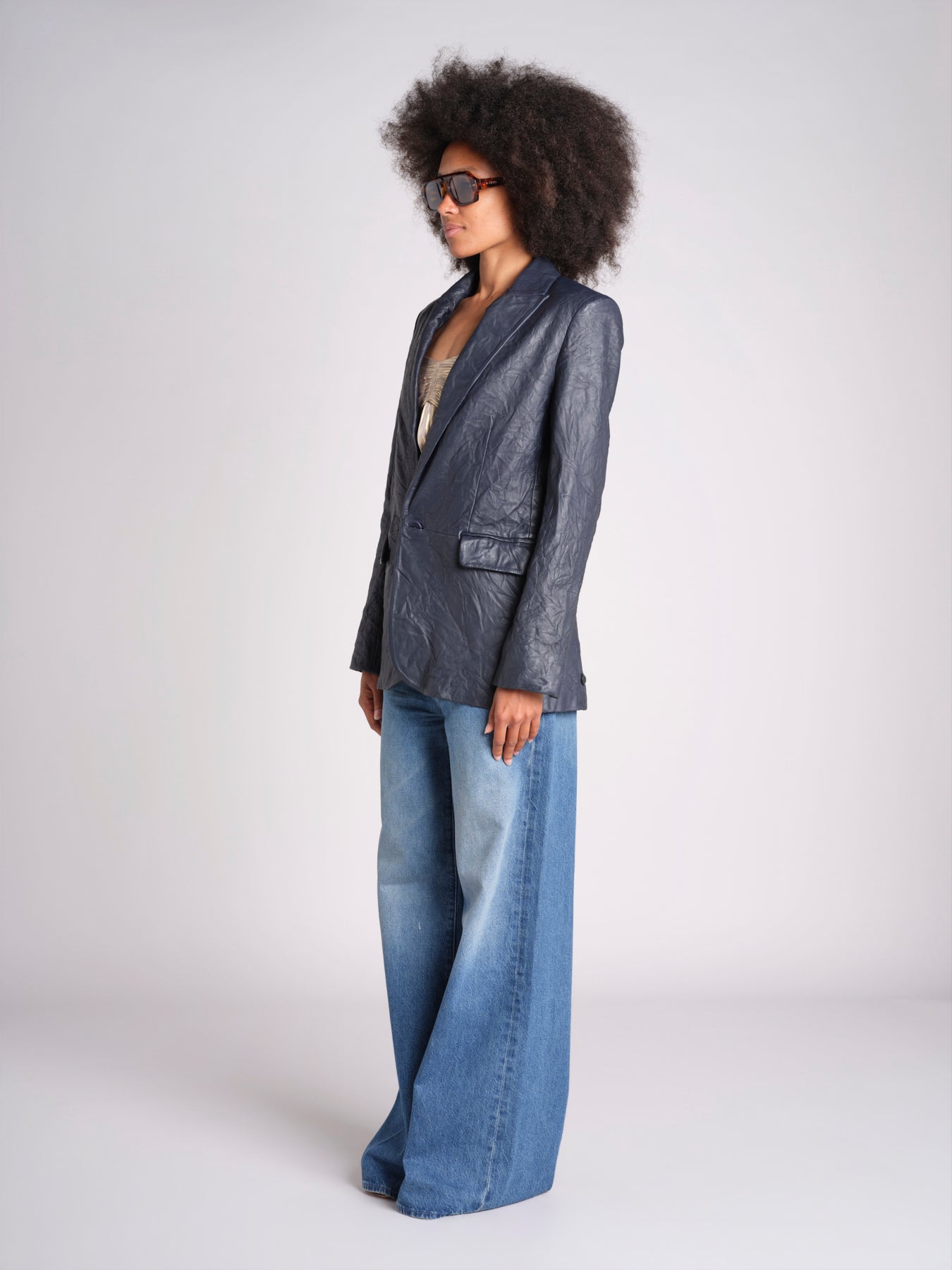 Blazer in pelle stropicciata RWBL00059 ENCRE 404 zadig & voltaire 