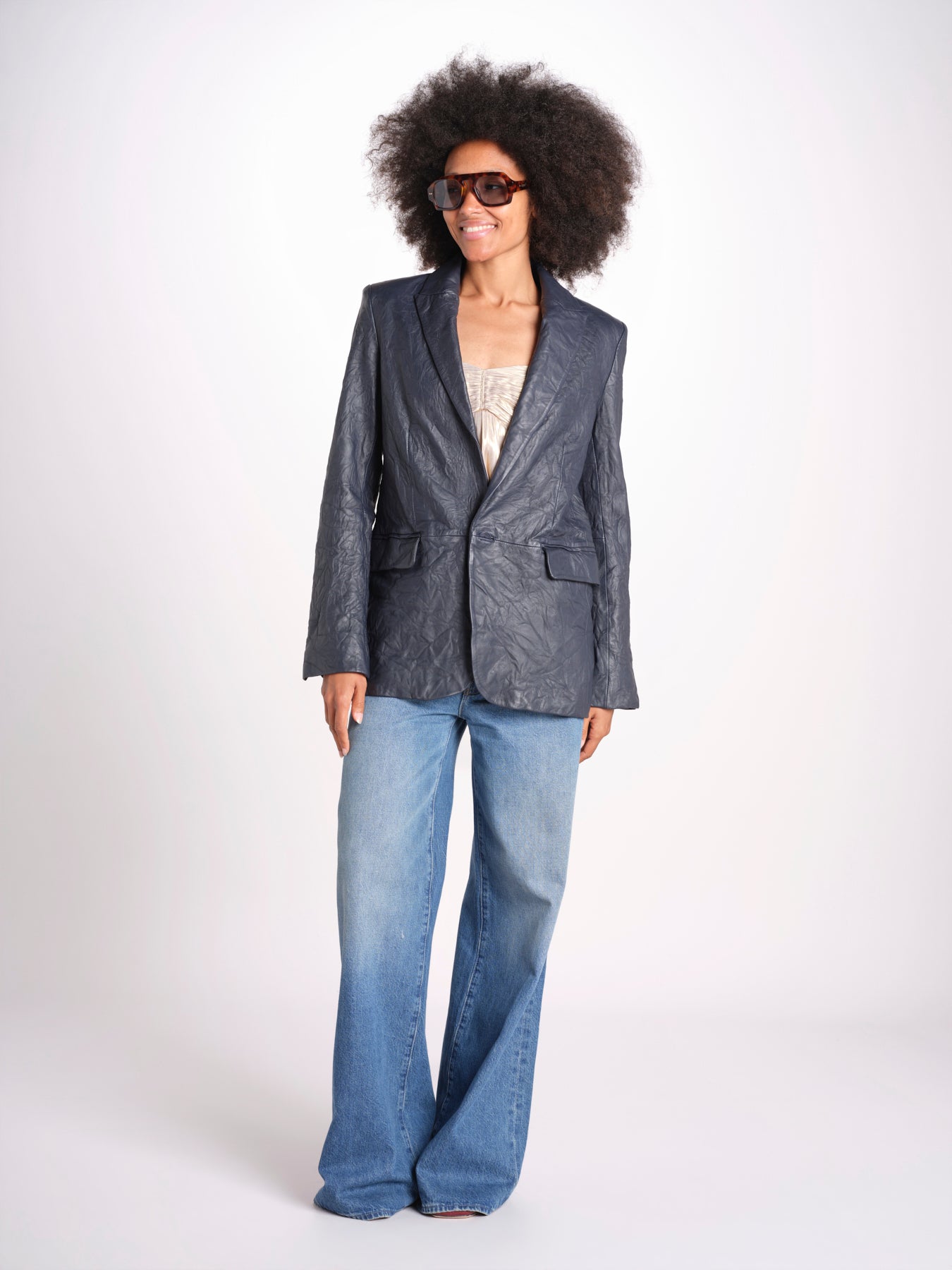Blazer in pelle stropicciata RWBL00059 ENCRE 404 zadig & voltaire 
