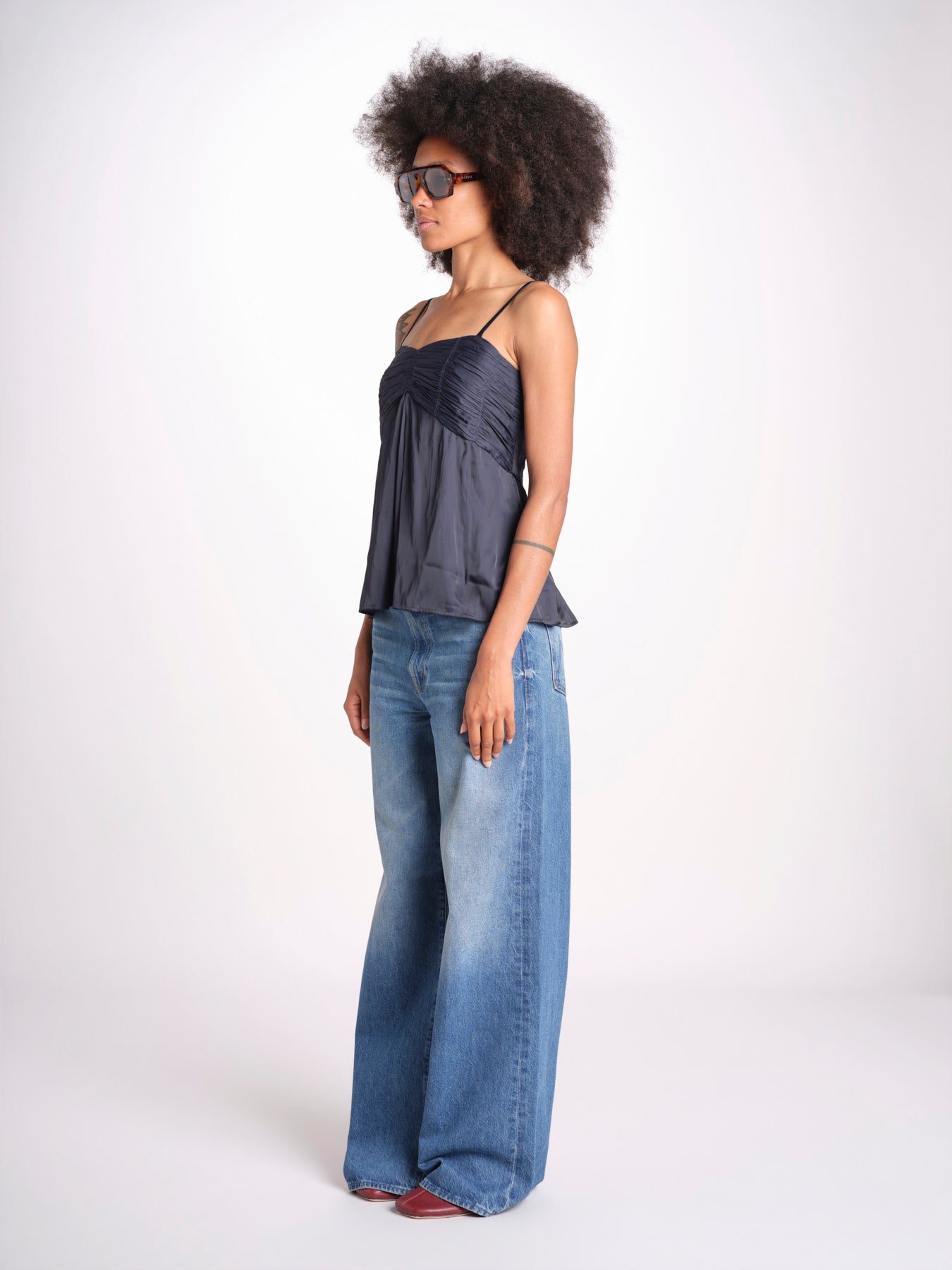top spalline sottili arricciato sul seno WWCR01307 ENDRE 404 zadig & voltaire 