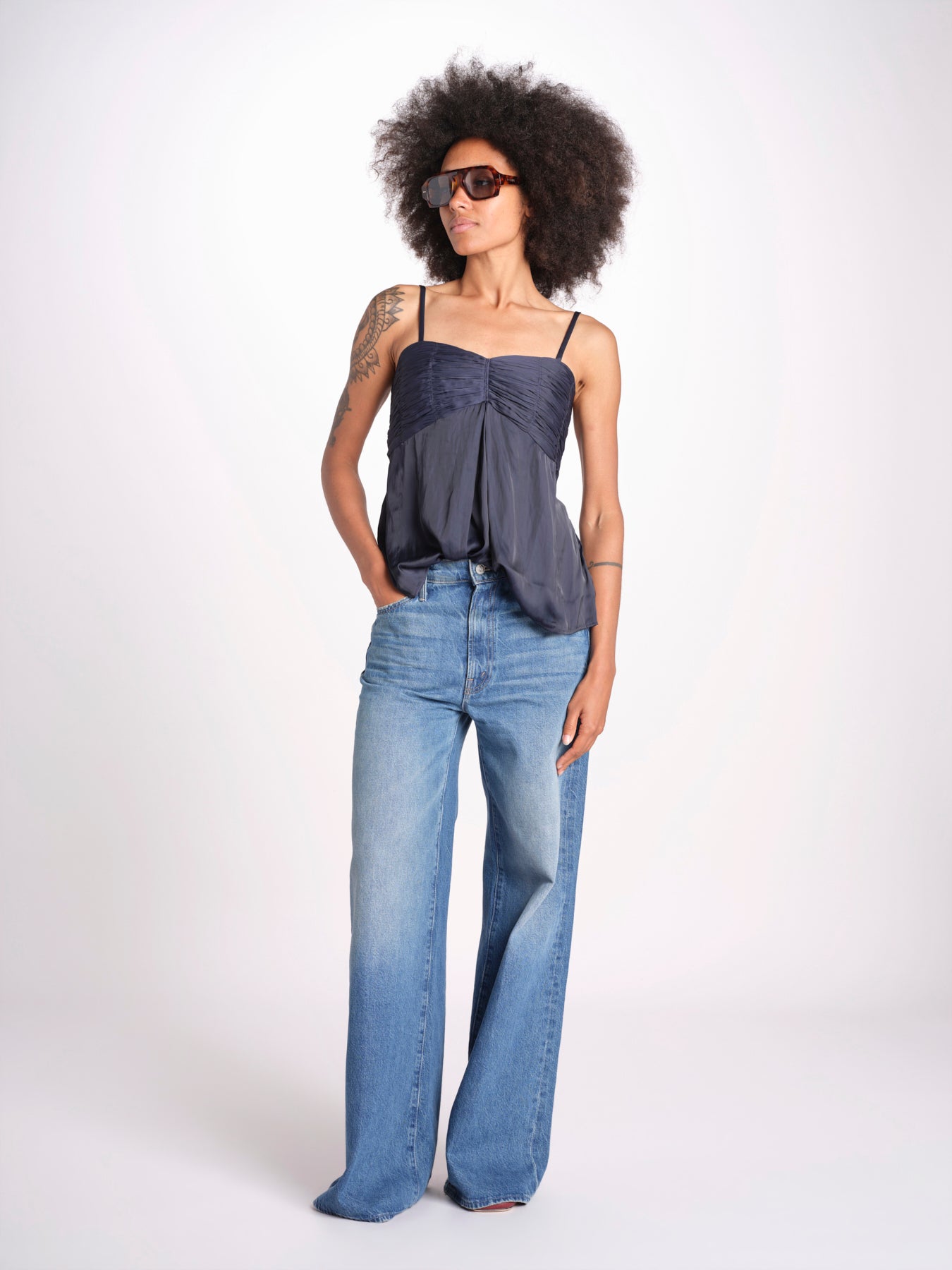 top spalline sottili arricciato sul seno WWCR01307 ENDRE 404 zadig & voltaire 