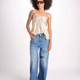 top spalline sottili arricciato sul seno WWCR01307 GOLD 700 zadig & voltaire 