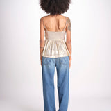 top spalline sottili arricciato sul seno WWCR01307 GOLD 700 zadig & voltaire 