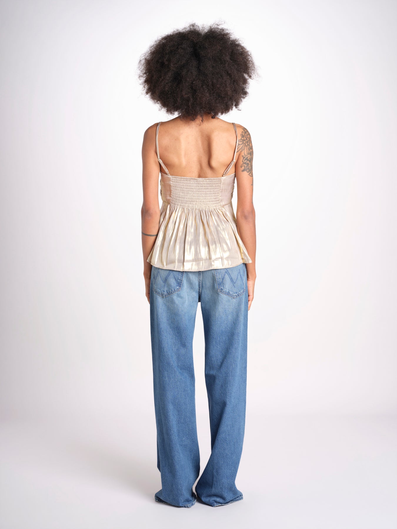 top spalline sottili arricciato sul seno WWCR01307 GOLD 700 zadig & voltaire 