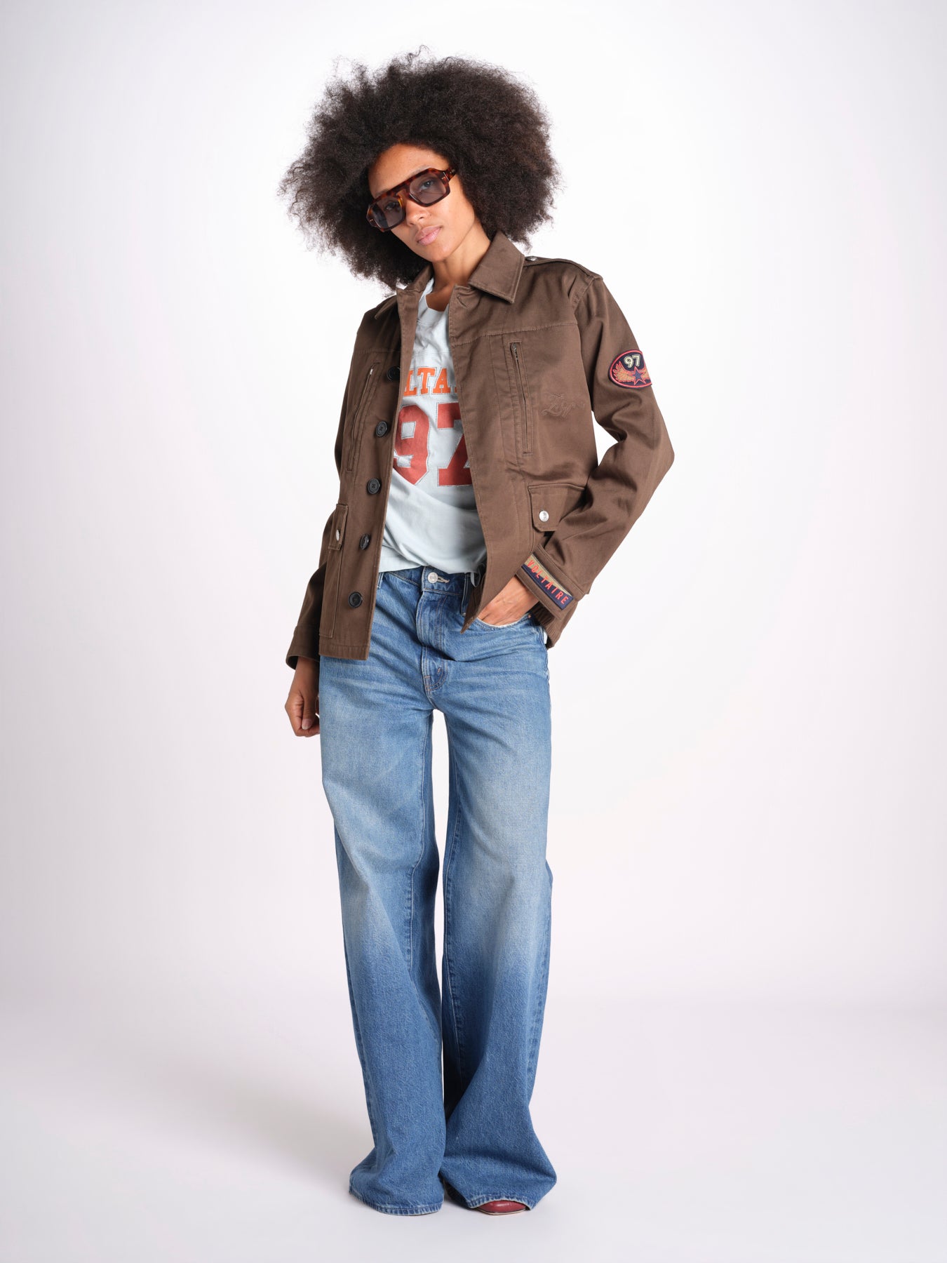 giacca sahariana WWOW01723 MOSS 311 zadig & voltaire 