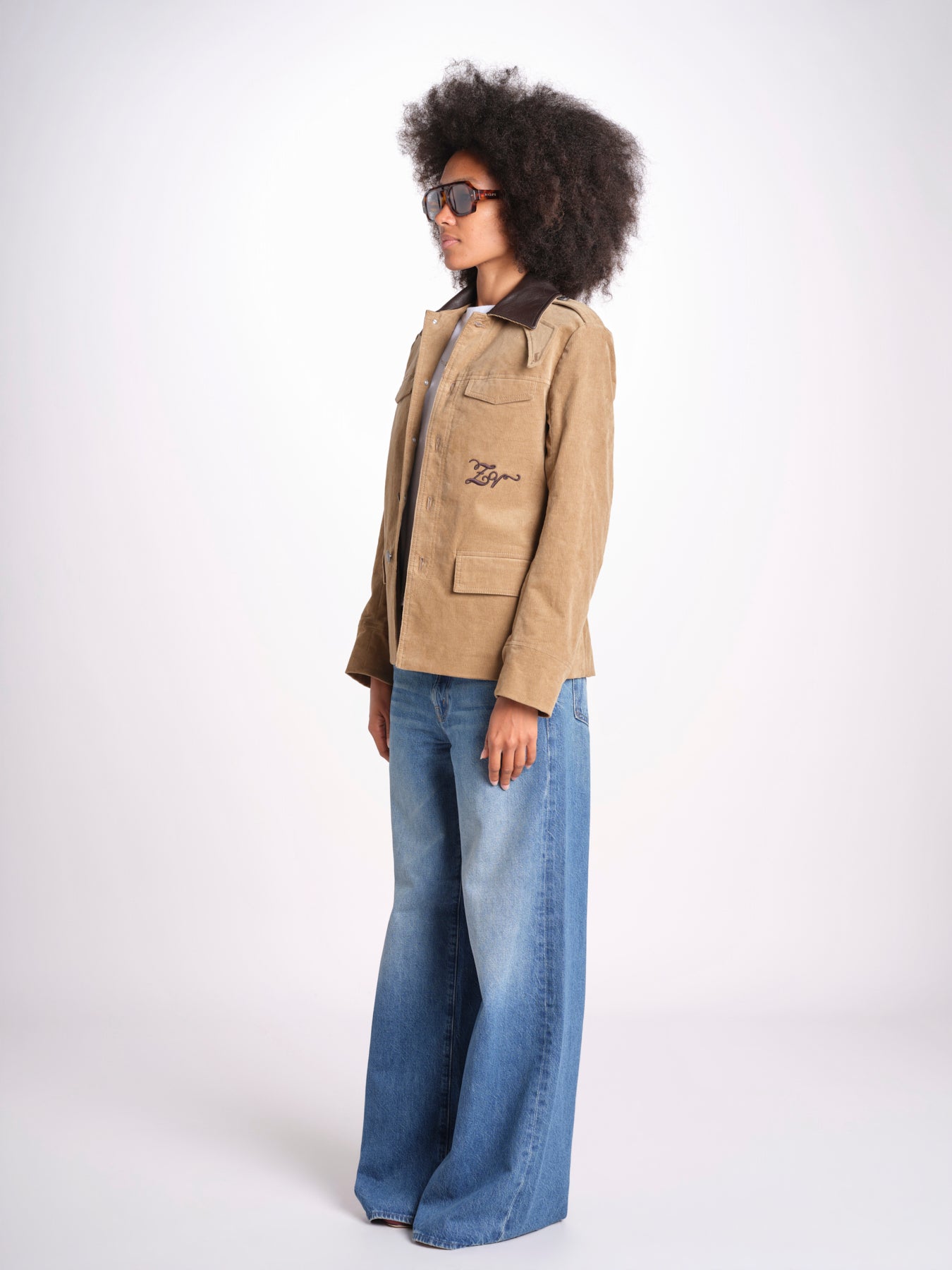 giacca in velluto con colletto in contrasto WWOW01738 COOKIE 267 zadig & voltaire 