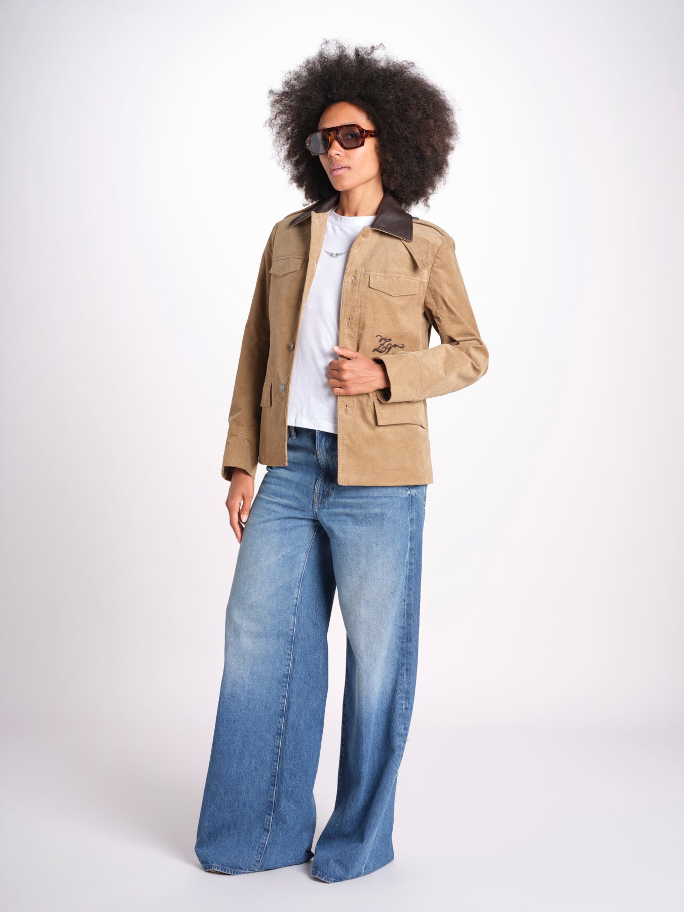 giacca in velluto con colletto in contrasto WWOW01738 COOKIE 267 zadig & voltaire 