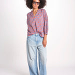 camicia girocollo palme VT6245 ORANGE zen ethic 