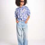 camicia stampa fiori VT6247 LILAC zen ethic 