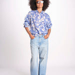 camicia stampa fiori VT6247 LILAC zen ethic 