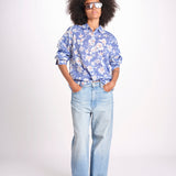 camicia stampa fiori VT6247 LILAC zen ethic 