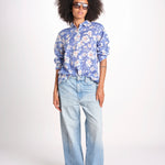 camicia stampa fiori VT6247 LILAC zen ethic 
