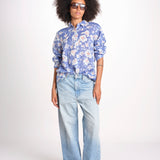 camicia stampa fiori VT6247 LILAC zen ethic 