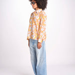 camicia stampa fiori VT6247 PEACH zen ethic 