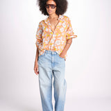 camicia stampa fiori VT6247 PEACH zen ethic 