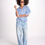 camicia stampa spina VT6248 BLUE zen ethic 