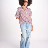 camicia stampa spina VT6248 BURGUNDY zen ethic 