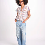 camicia a  fiori VT6319 LILAC zen ethic 