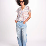 camicia a  fiori VT6319 LILAC zen ethic 