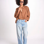 camicia righine over VT6406 BROWN zen ethic 