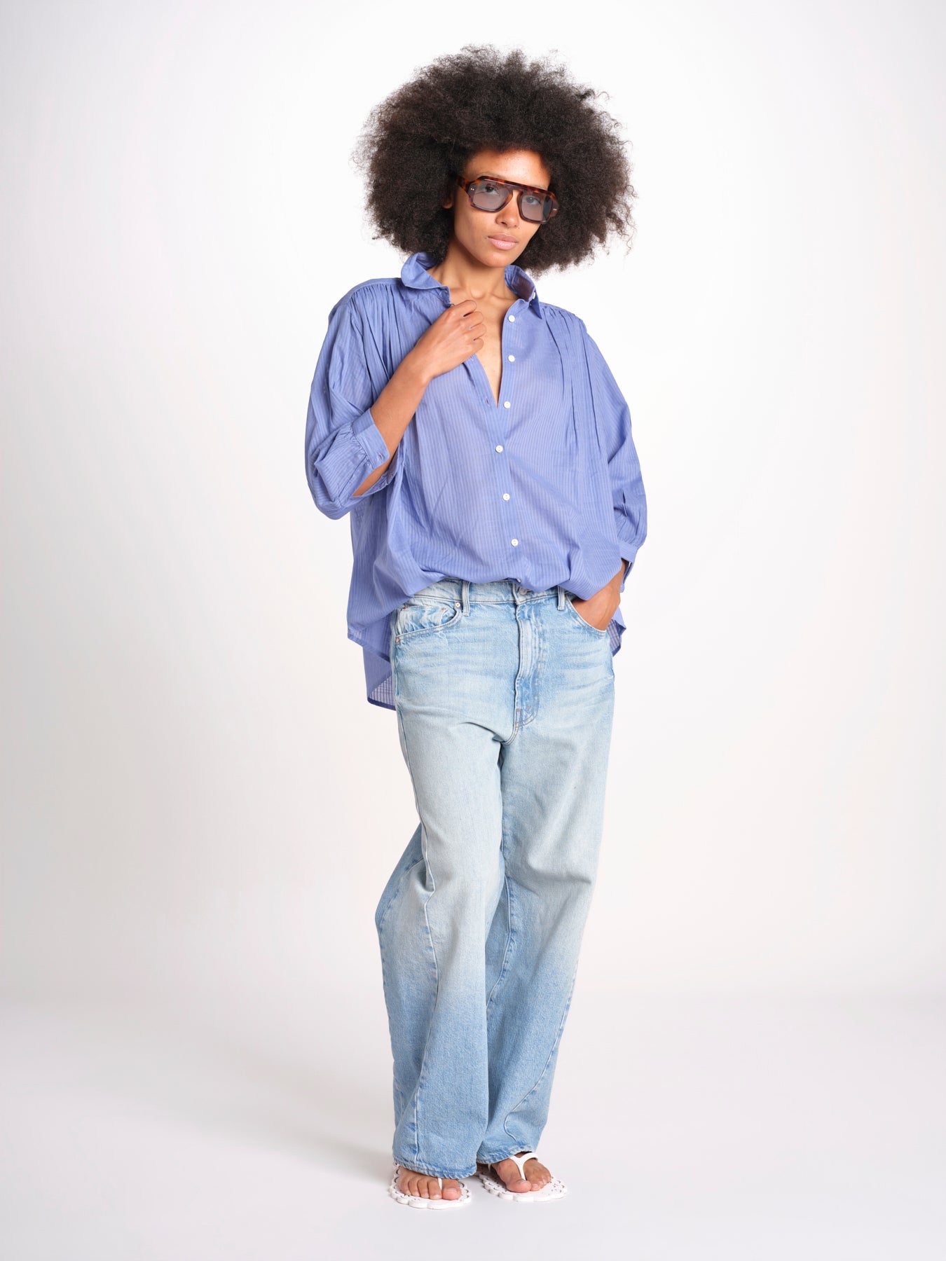 camicia righine over VT6406 LILAC zen ethic 