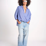 camicia righine over VT6406 LILAC zen ethic 