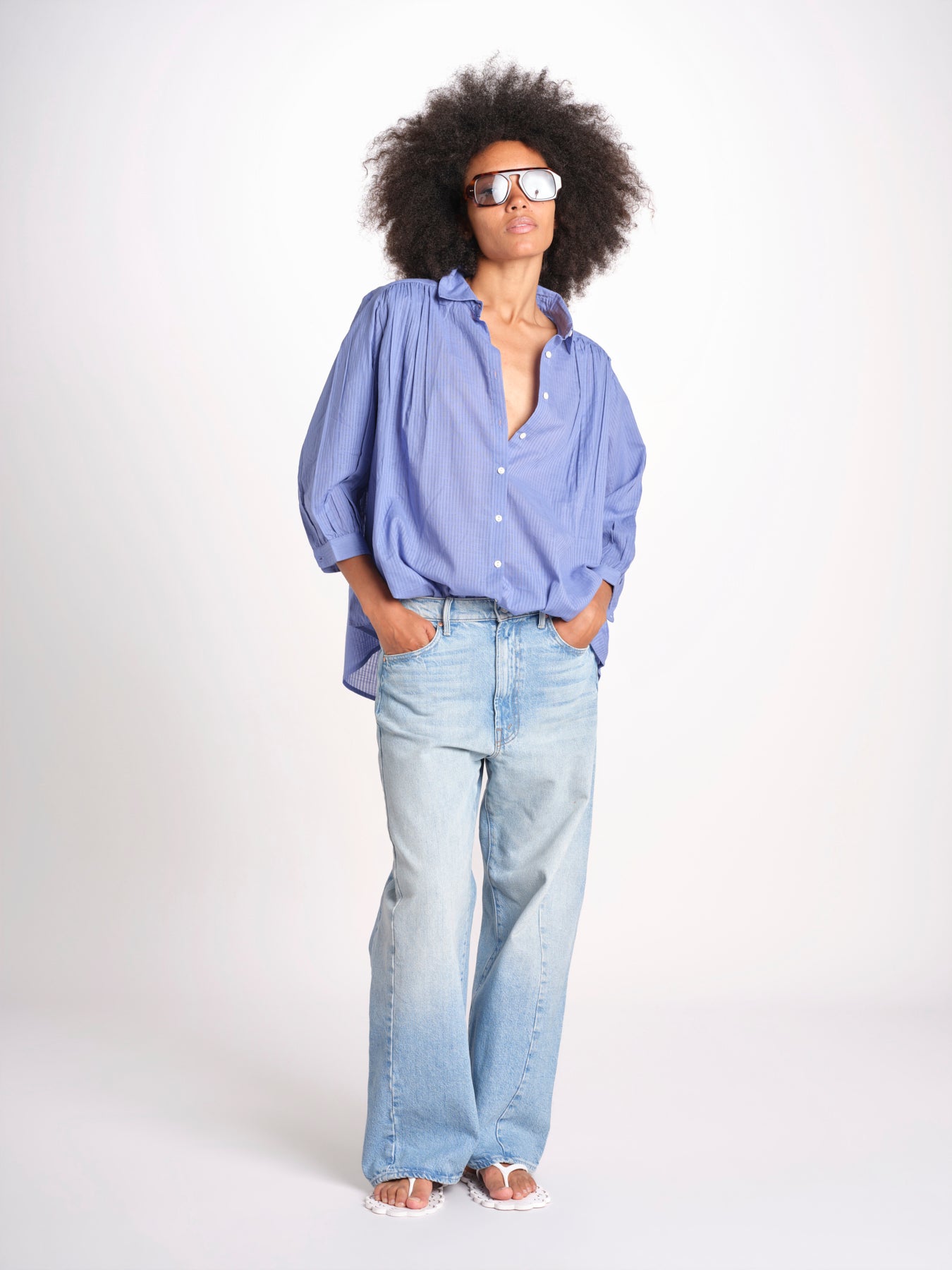 camicia righine over VT6406 LILAC zen ethic 
