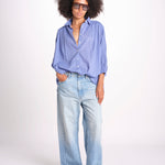 camicia righine over VT6406 LILAC zen ethic 