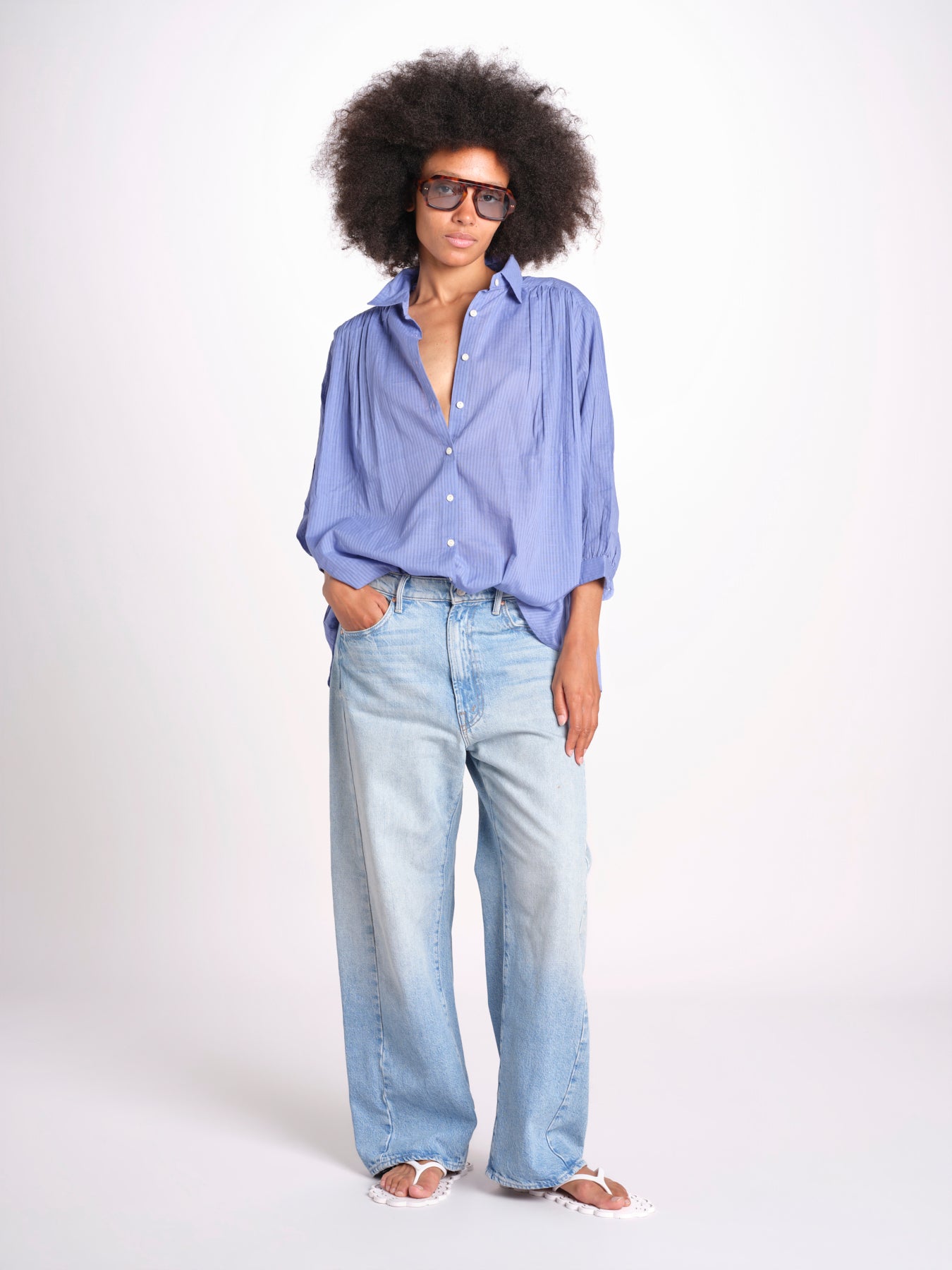 camicia righine over VT6406 LILAC zen ethic 