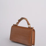 Clutch AUDREY MINI CLUTCH pelle B575CFC CAMEL studio AMELIA 
