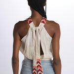 Top ricamo WILLOEMBROIDERY BEIGE chufy 