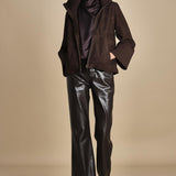 pantalone in ecopelle TRIFF F25-080 030 CHOCOLATE oscar 